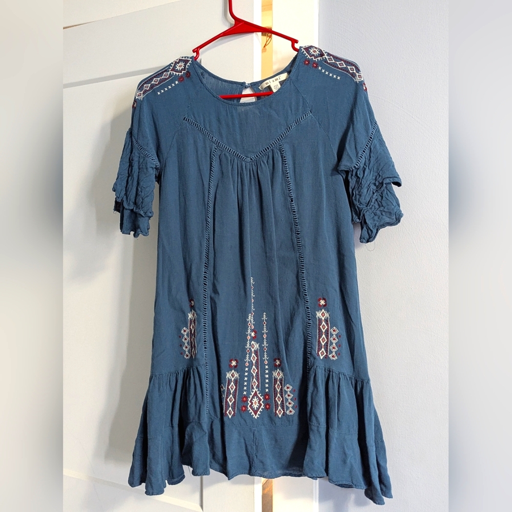 Miami Blue Embroidered Tunic